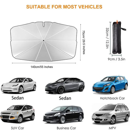 Revolutionary Car Windshield Sun Shade Umbrella