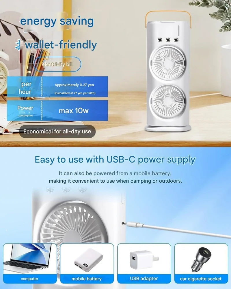 Dynamic Double End Mist Cooler Fan