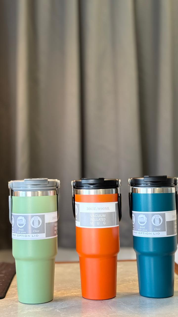900ML Stainless Steel Tumbler With Double Lid