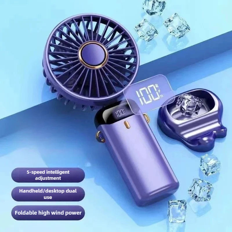 Portable Handheld Fan with LED Display