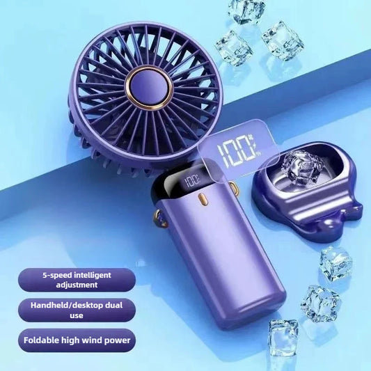 Portable Handheld Fan with LED Display
