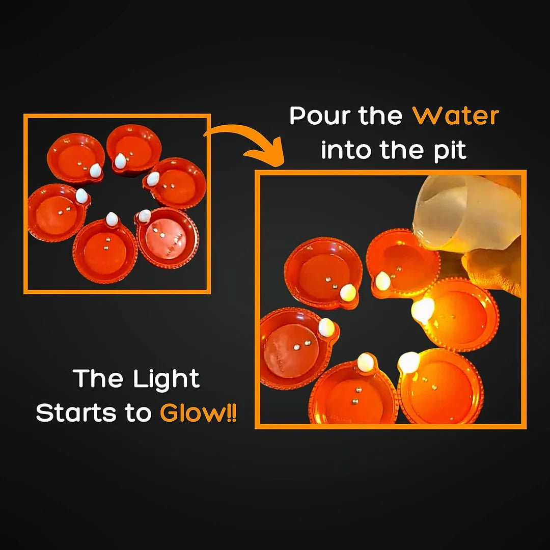 Water-Activated LED Diyas