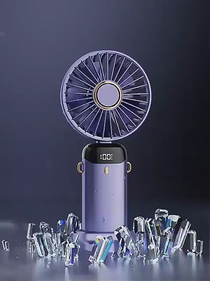 Portable Handheld Fan with LED Display