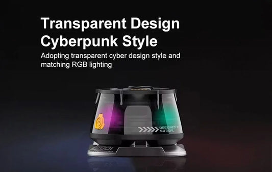Black Mini Wireless Speaker with RGB Lights  | Magnetic Mount